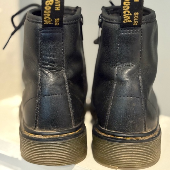 Dr. Martens Doc 1460 J Combat Boots Kids Youth Size 3Y Black Leather Side Zip - Picture 9 of 9